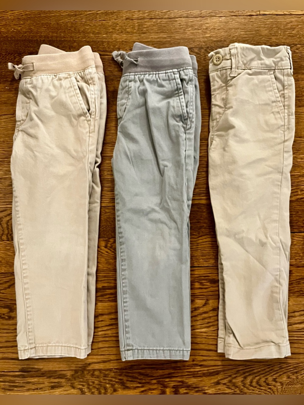 Lot of 3 - Boys Size 3T Baby Gap Kids Chinos Bundle - Khaki & Light Gray